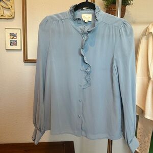 Sezanne silk ruffle blouse
